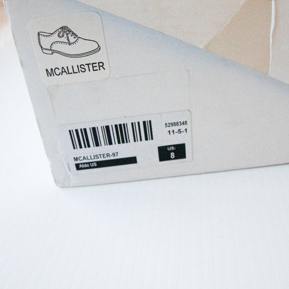 Aldo McAllister Oxford Classic Lace Up Leather Shoes Size 8 - Picture 11 of 11